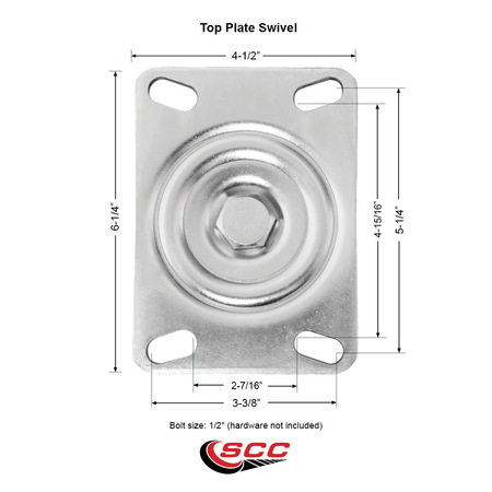 Service Caster 6 Inch Heavy Duty Top Plate High Temp Phenolic Swivel Caster with Roller Bearing SCC-35S620-PHRHT